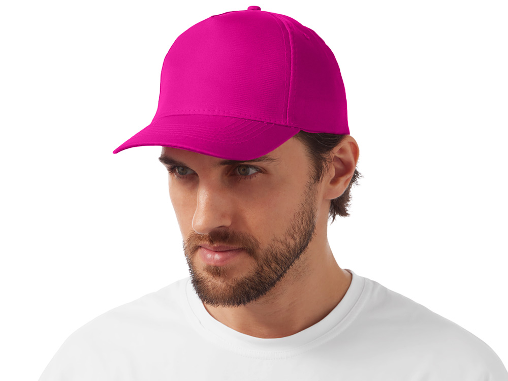Бейсболка Poly 5-ти панельная 120гр, фуксия-1
