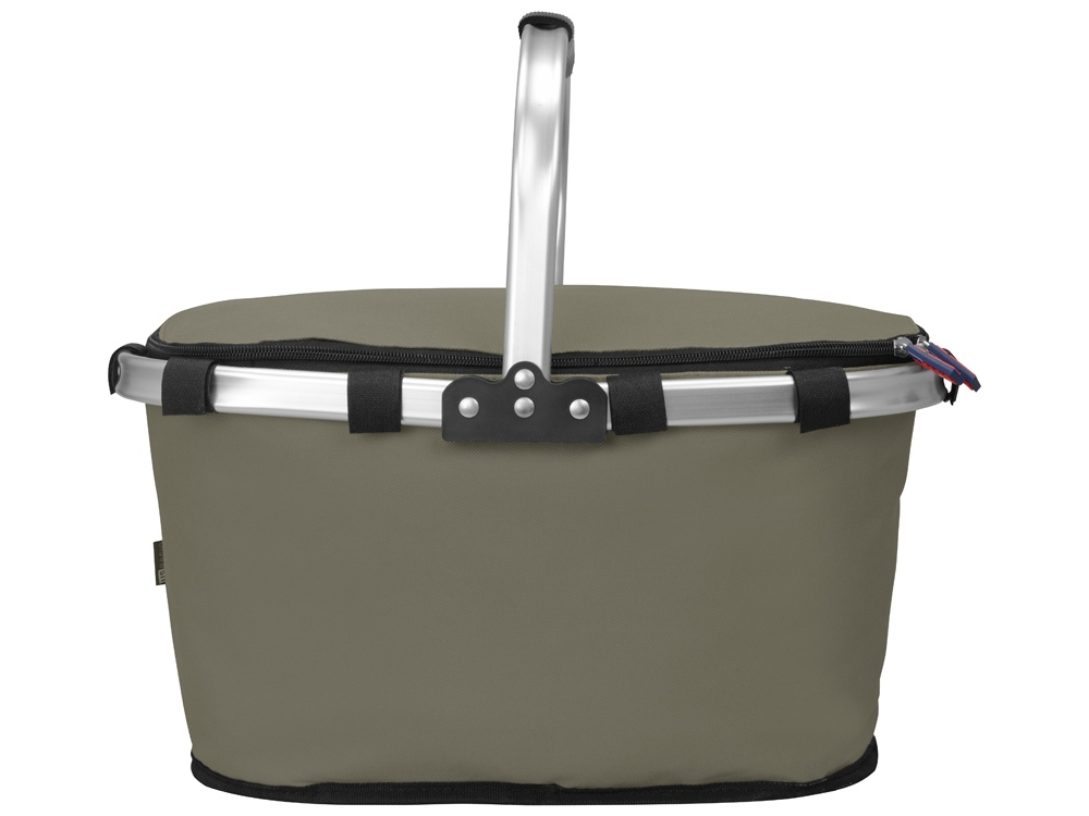 Изотермическая сумка-холодильник FROST складная с алюминиевой рамой, серый-4