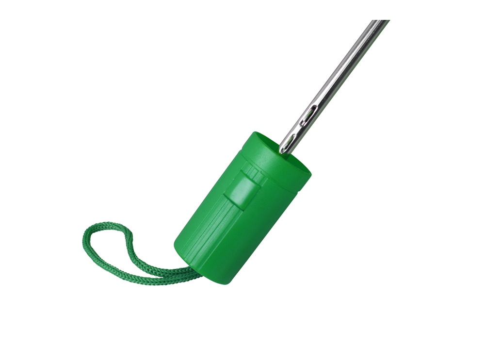 Зонт складной Tulsa, полуавтоматический, 2 сложения, с чехлом, зеленый-5