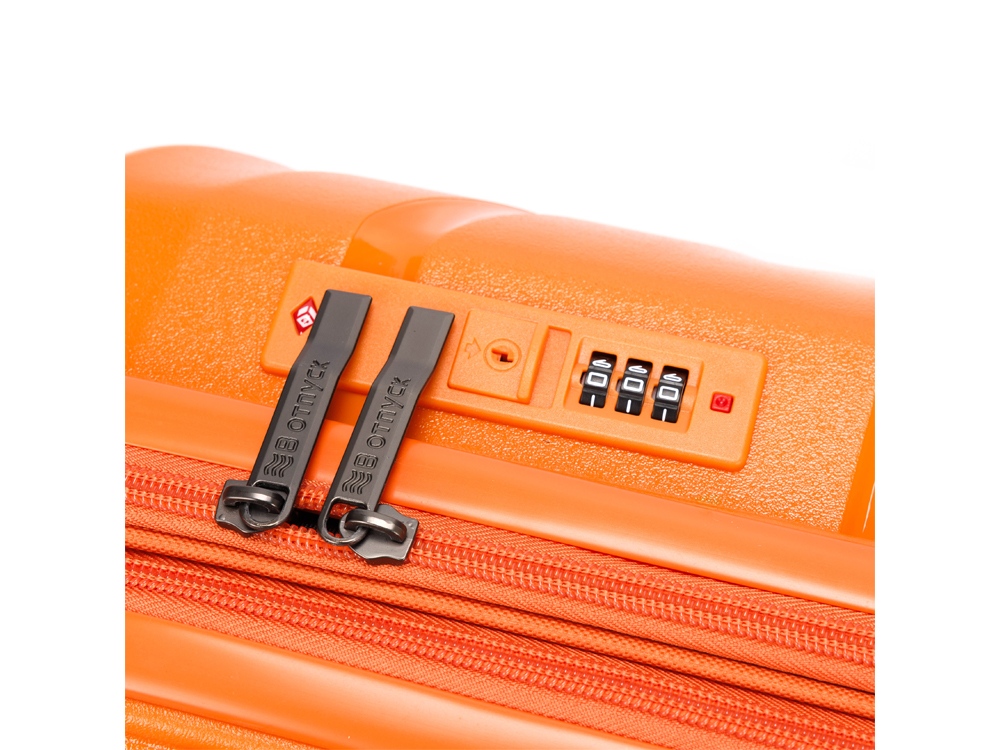 Чемодан TORBER В Отпуск, оранжевый, полипропилен, 54,5 х 33,5 х 79 см, 135 л-5
