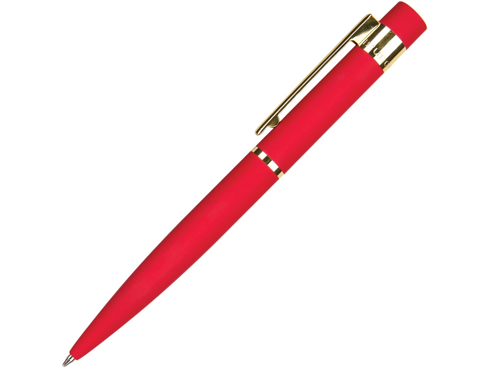 Ручка металлическая шариковая Verona, софт-тач, 1.0 мм, красный-0