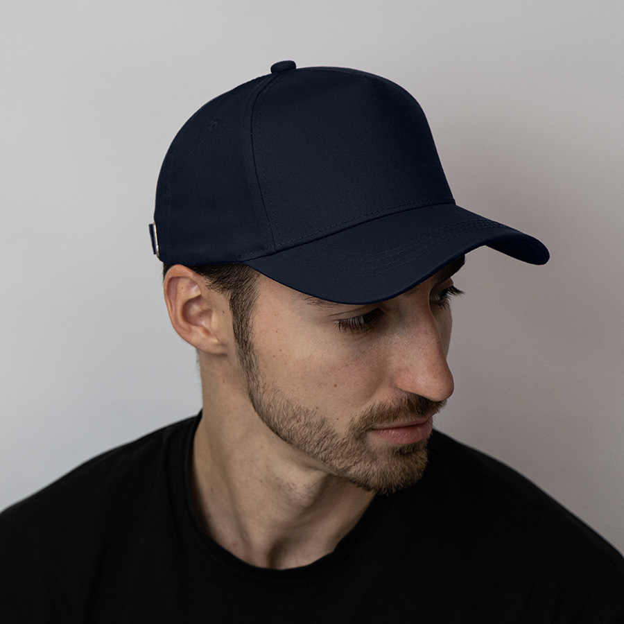 Бейсболка VALLEY, 5 клиньев, металлическая застежка, глубокий синий-1