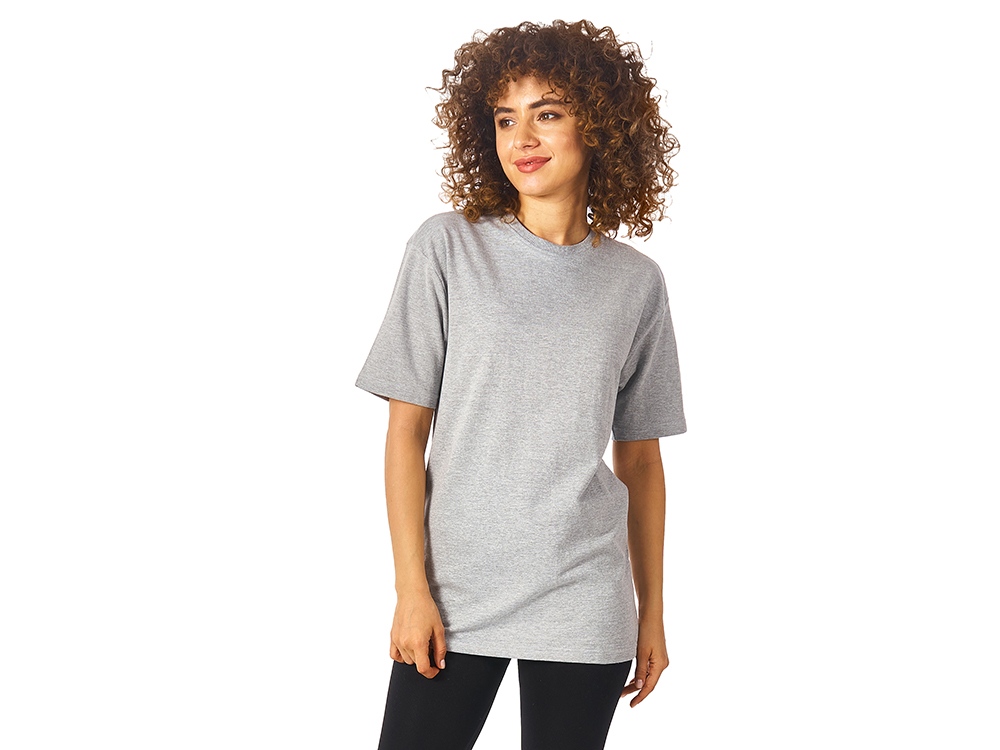 Футболка из френч терри Warsaw унисекс 220гр, серый меланж-2