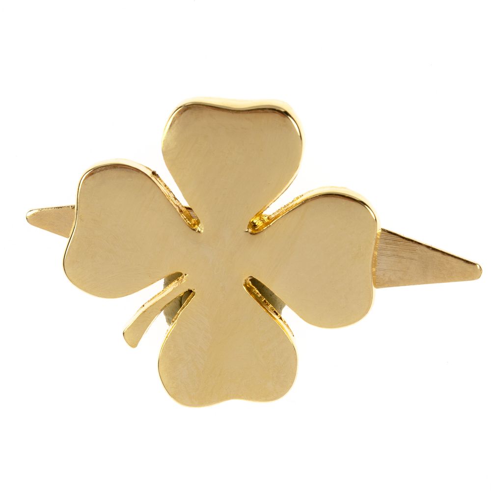 Шильдик «Счастливый клевер», золотистый-1