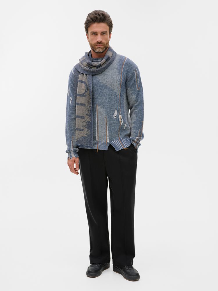 Шарф Denim XXL на заказ, полушерсть-3