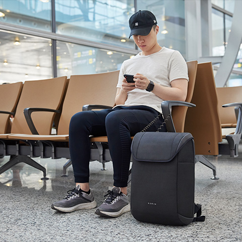 Рюкзак ClickPack X 45х32х15,5 см, с клапаном, черный-25