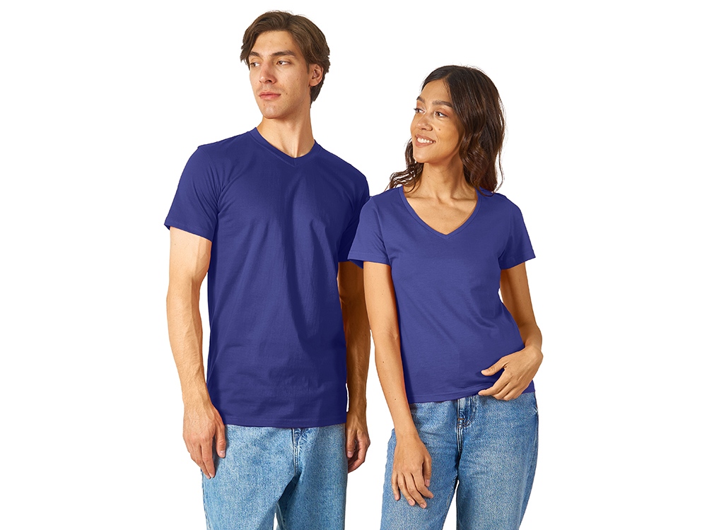 Футболка Heavy Super Club женская с V-образным вырезом, кл.синий-5