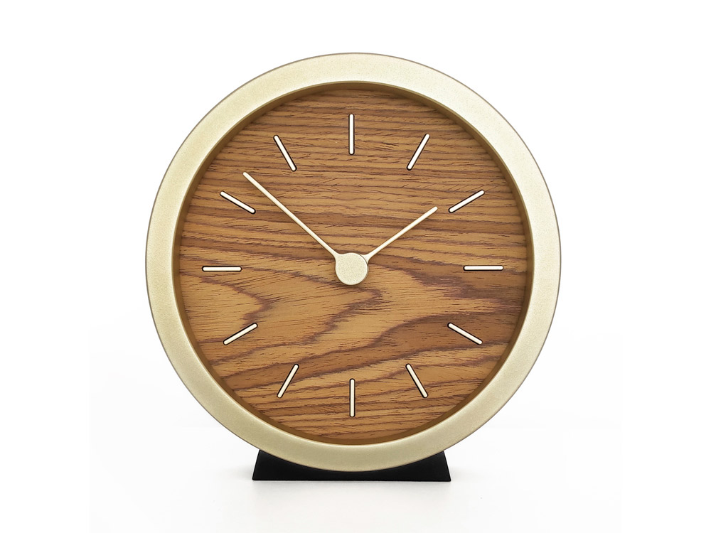 Часы настенные Gracie XS, натуральные с золотистым-1