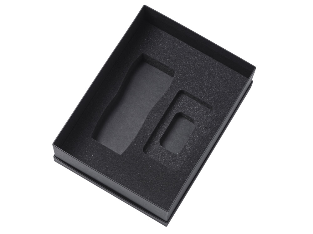 Подарочный набор c вакуумной термокружкой и повербанком С2, серый-2