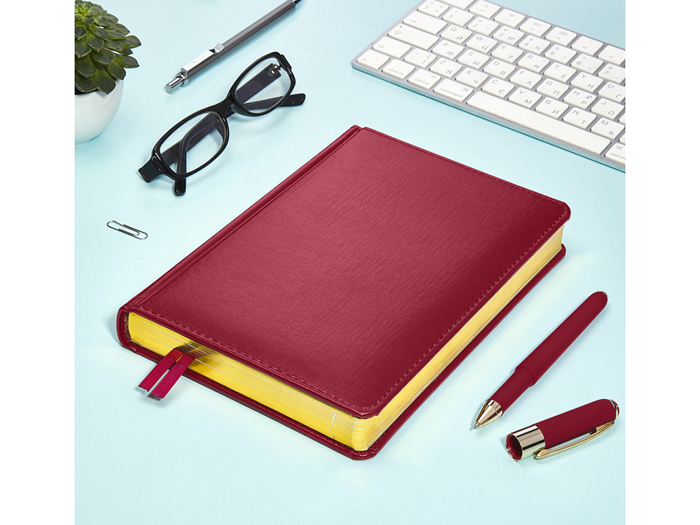 Ежедневник недатированный А5 Parliament, бордовый-5