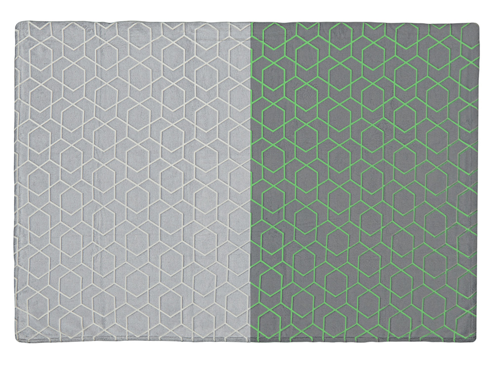 Светящийся в темноте плед Lattice серый-6