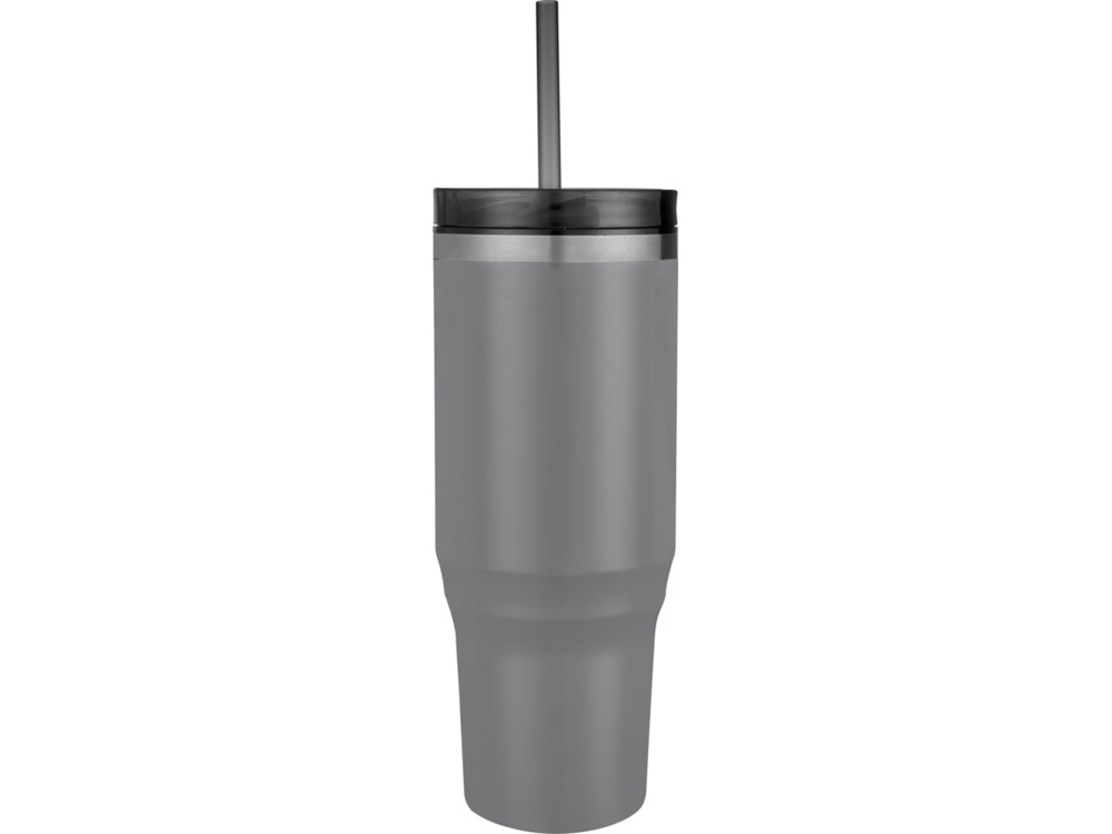 Melbourne кружка 1200 мл, сертифицированная согласно RCS, с соломинкой - Серый-1
