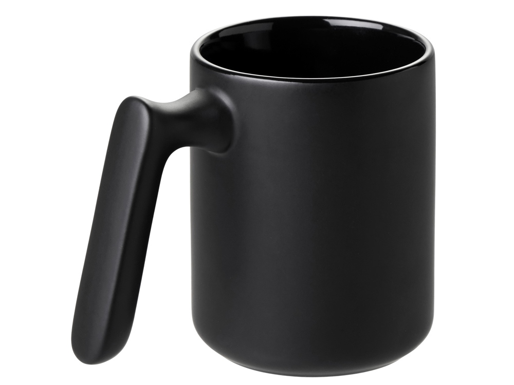 Кружка матовая с прямой ручкой Axio, 360 мл, черный-0