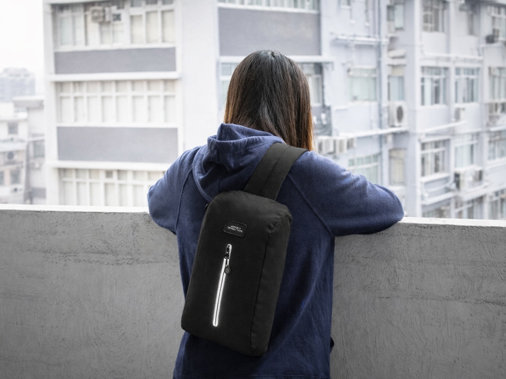 Сумка-слинг Nomad на одно плечо из водостойкого переработанного пластика, черный-6