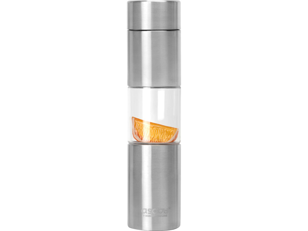 Бутылка для воды FLAVOUR U SEE, 460 мл, серебристый-6