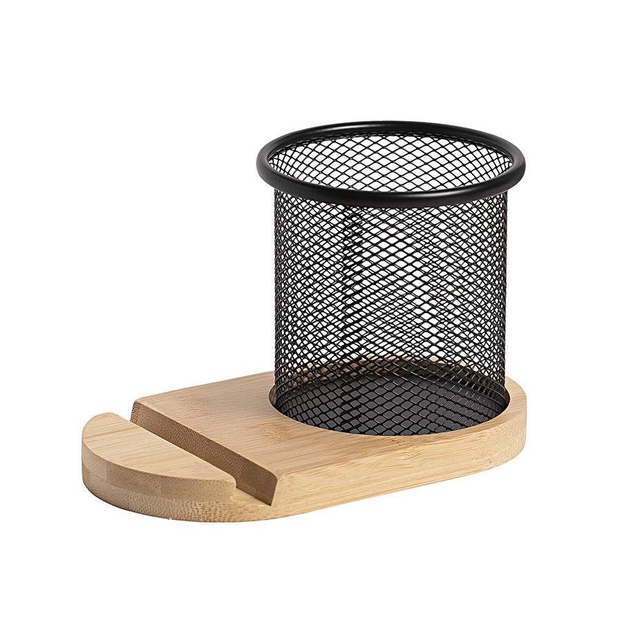 Подставка под телефон SATELLIT, бежевый, черный-0