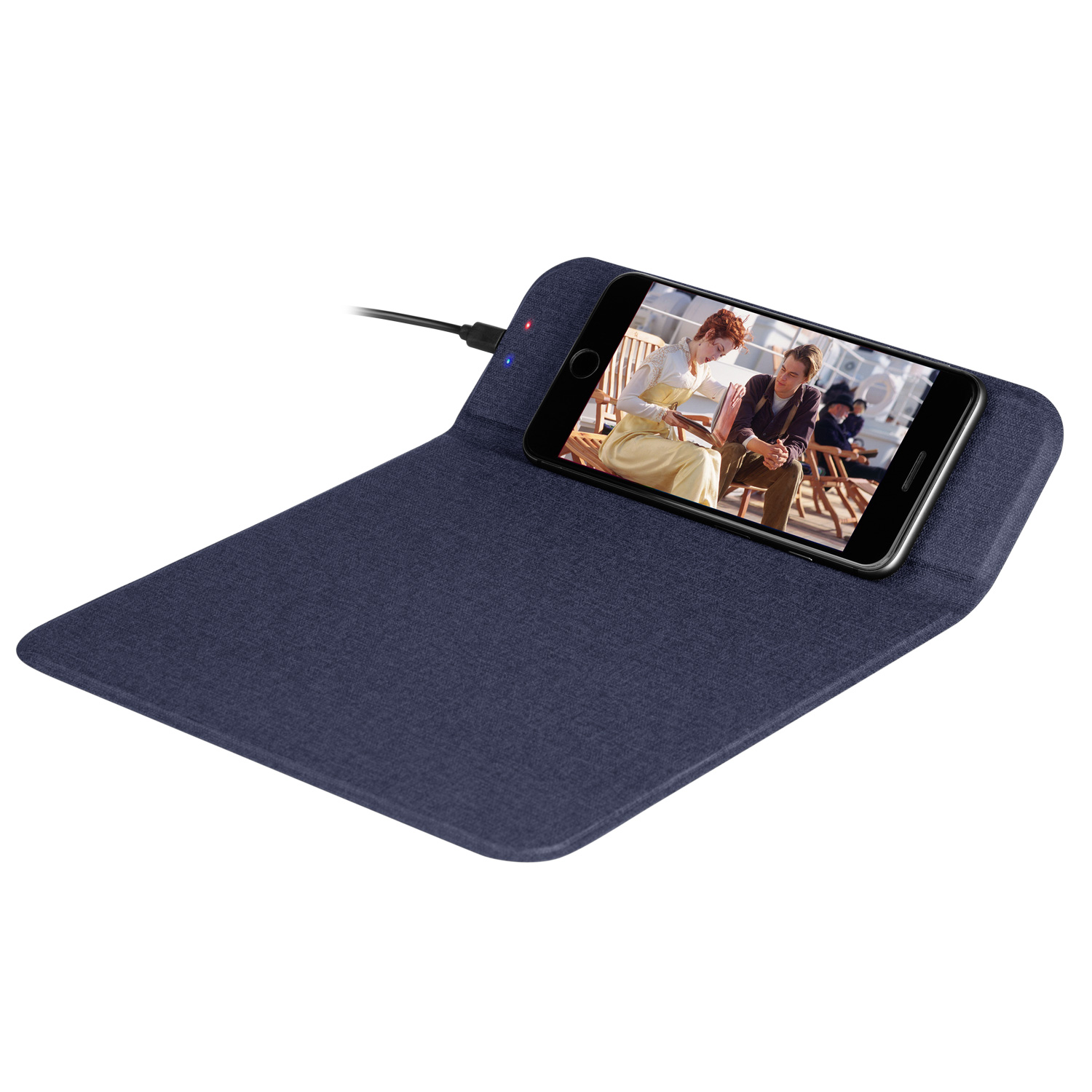 Коврик для мыши с беспроводным зарядным устройством 15W Honor, синий-3