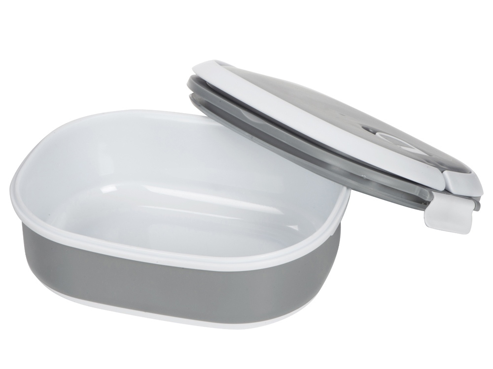 Ланч-бокс Hotty 750 мл для микроволновой печи, серый/белый-2
