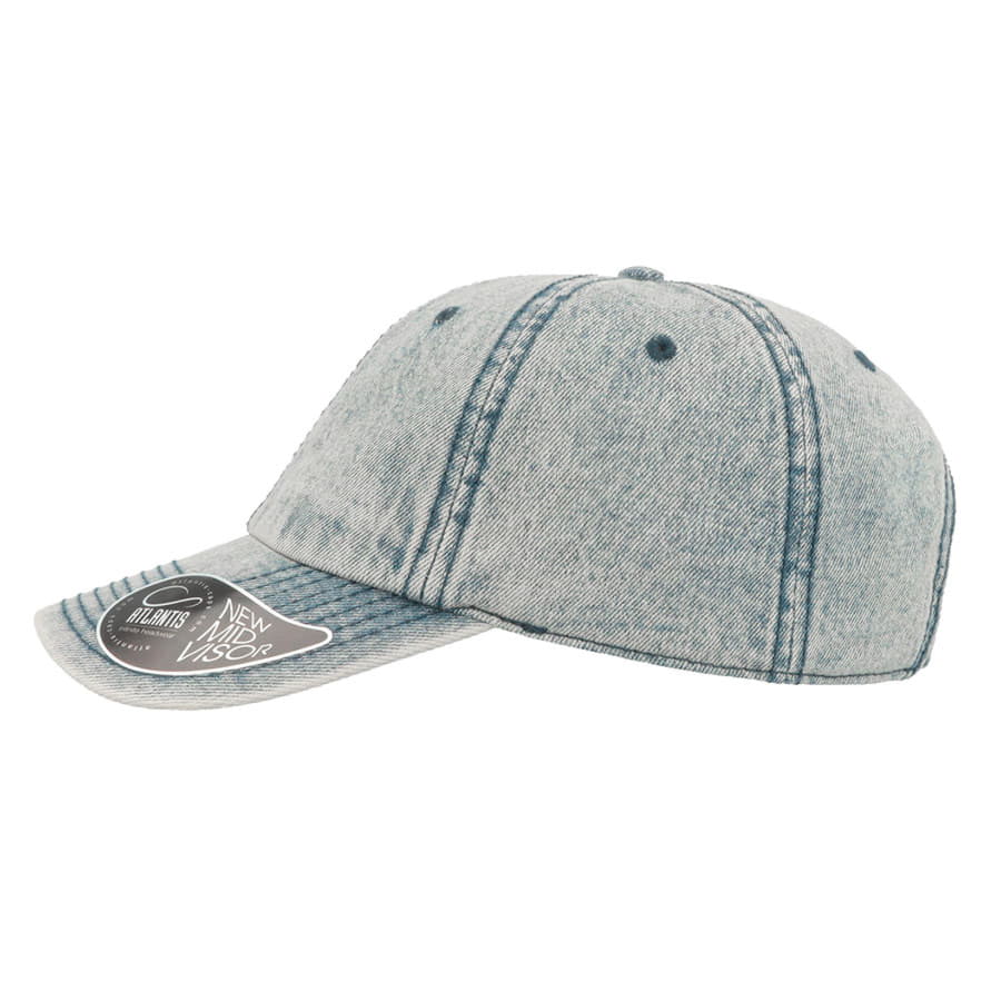 Бейсболка DAD HAT, 6 клиньев, металлическая застежка, голубой-3