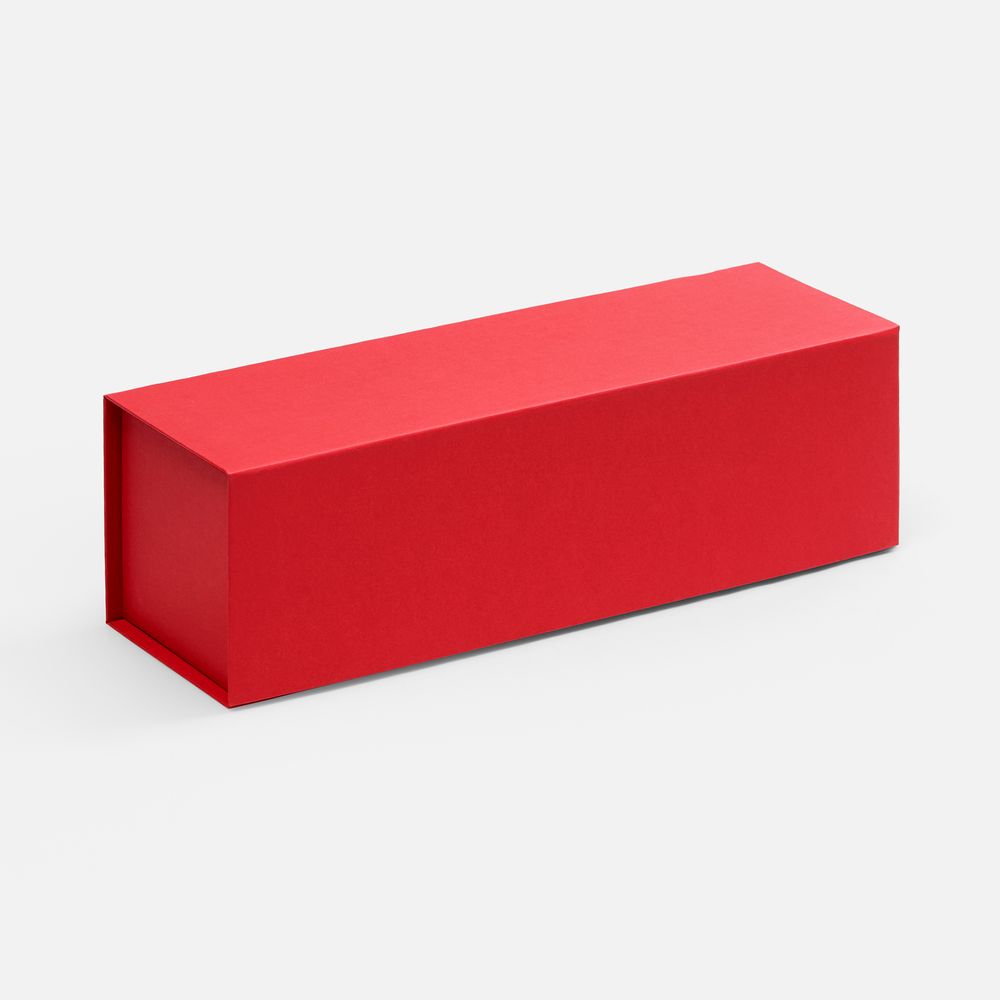 Коробка складная под бутылку Color Jacket Fold, красная-0
