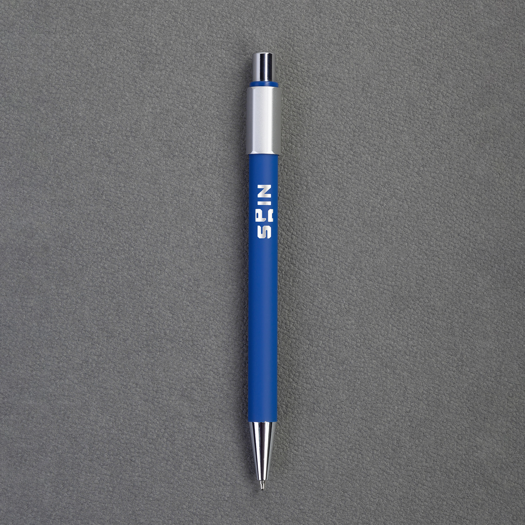 Ручка шариковая "Spin" с 6ти-гранным спиннером, покрытие soft touch-1