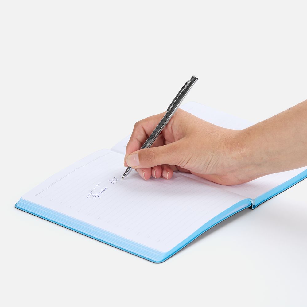 Ручка шариковая Hotel Ferra, серебристая-3