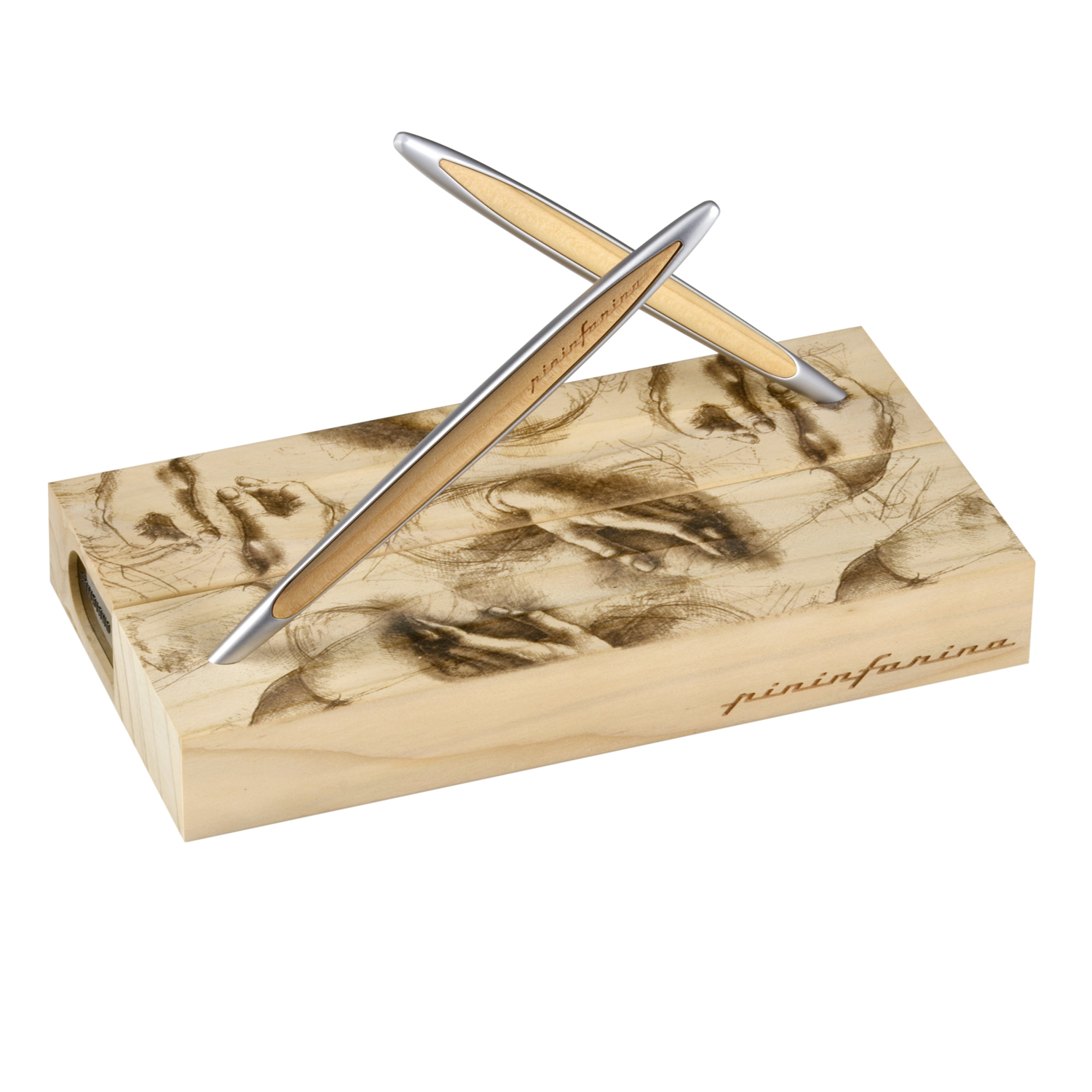 Набор из двух ручек Pininfarina Cambiano BOX CEDARWOOD-0