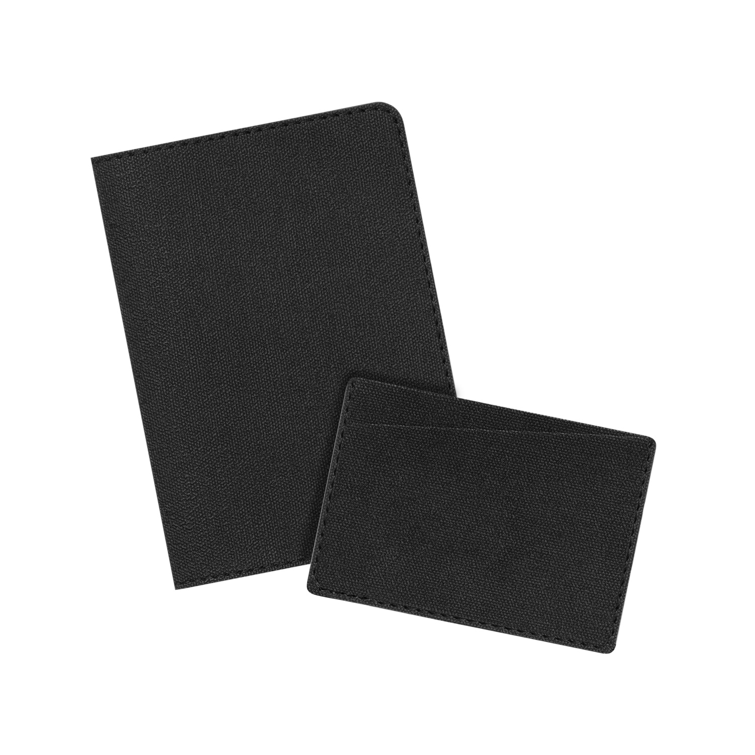 Подарочный набор Твид (Tweed), черный (кардхолдер, обложка на паспорт)-0