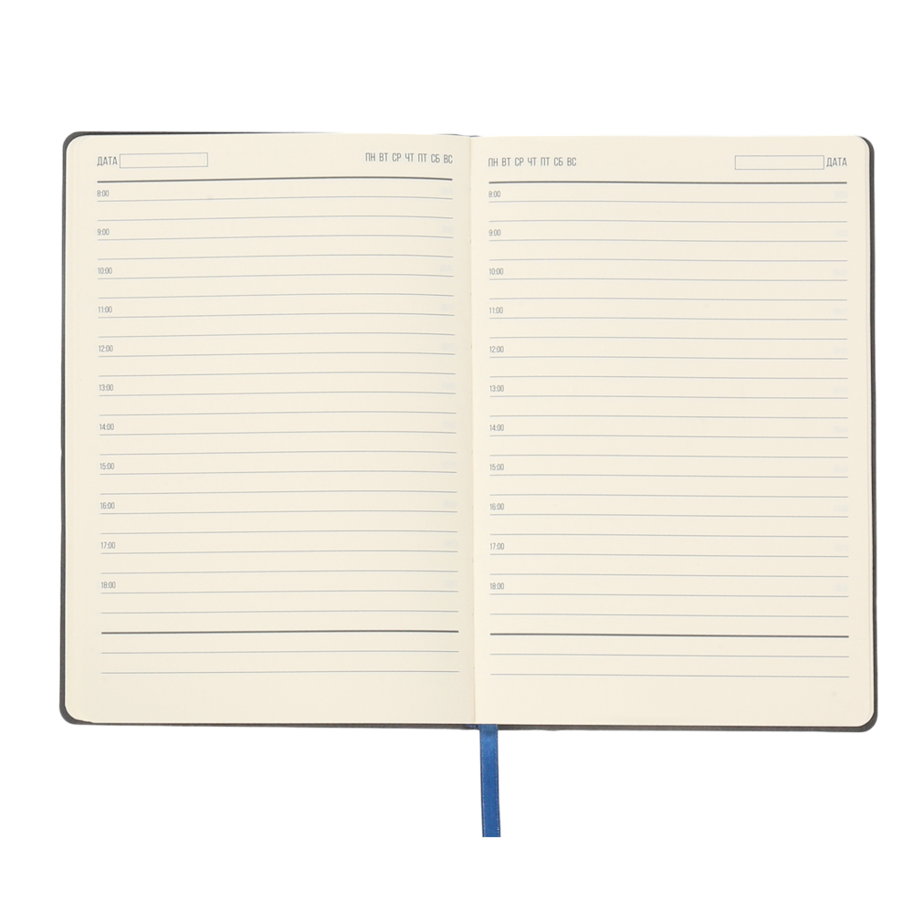 Ежедневник A5 недатированный Simflex в мягком переплёте, Синий-4