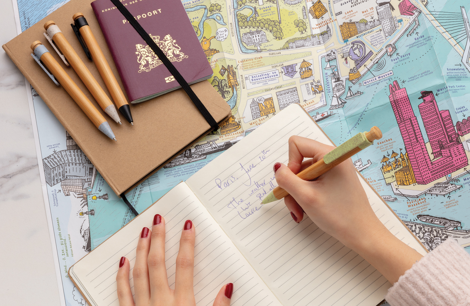 Бамбуковая ручка с клипом из пшеничной соломы-4