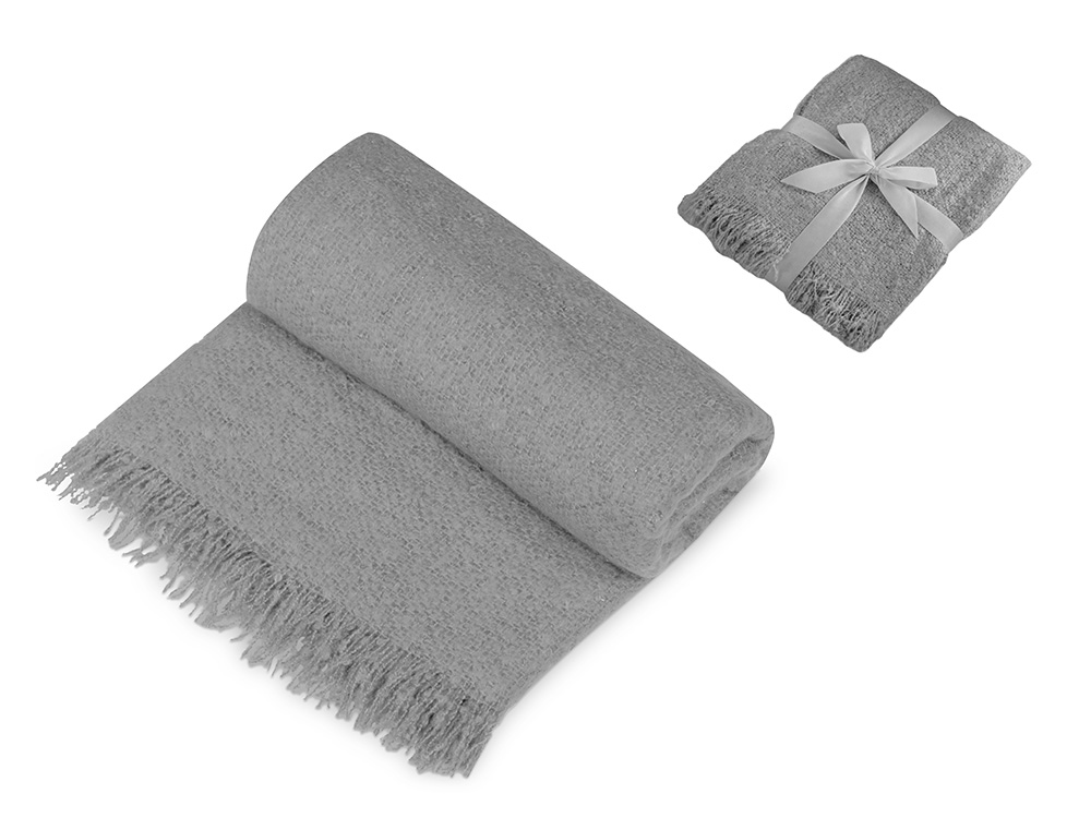 Плед акриловый Mohair, серый-0