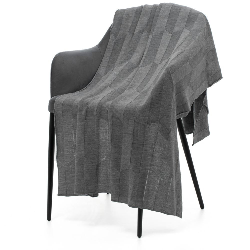 Плед Rombus, серый меланж-0