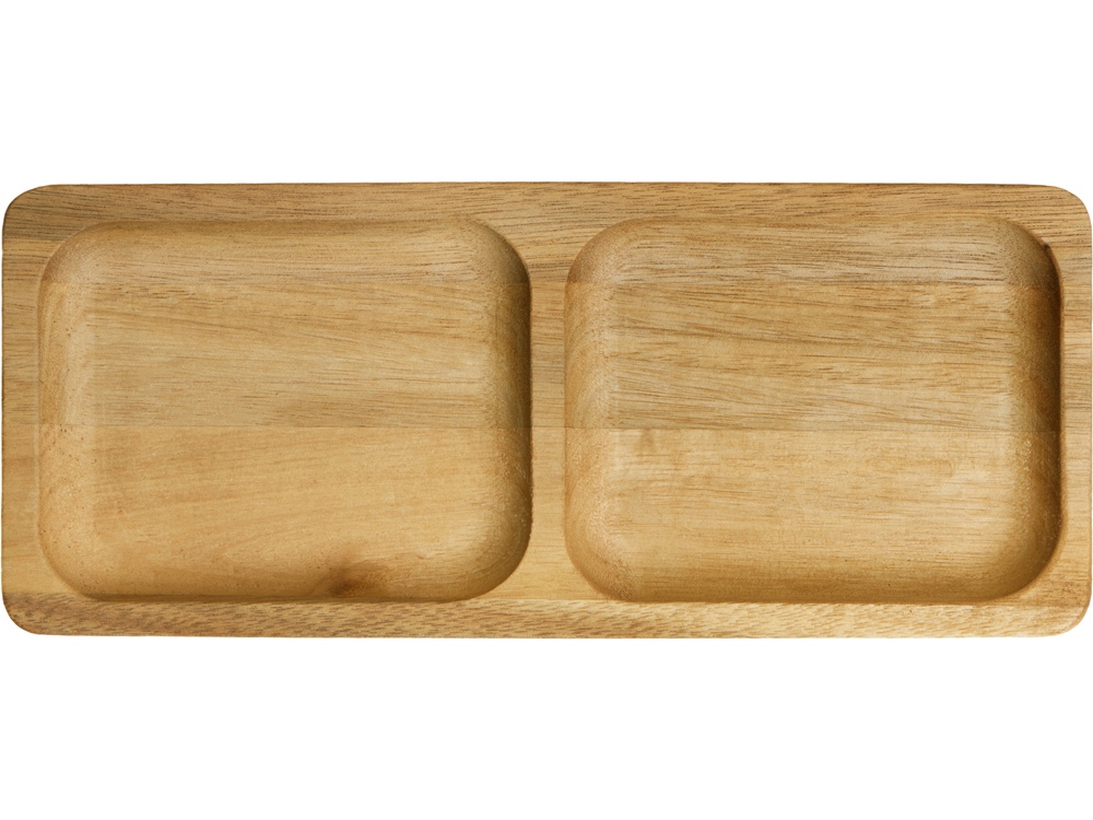 Менажница из акации с двумя секциями Almond-2