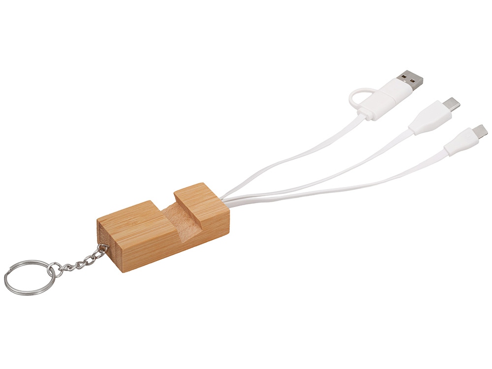 Универсальный кабель с подставкой 4-в-1 Unicable, белый-1