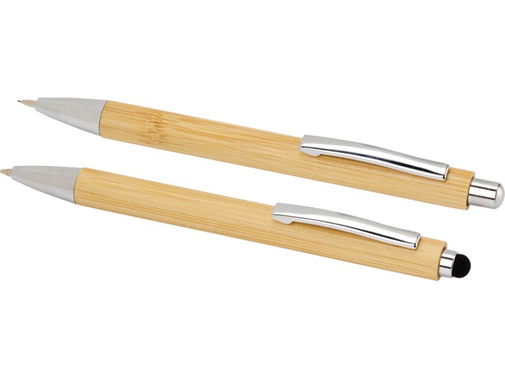 Oblys набор из бамбуковой шариковой ручки и механического карандаша - Натуральный-2