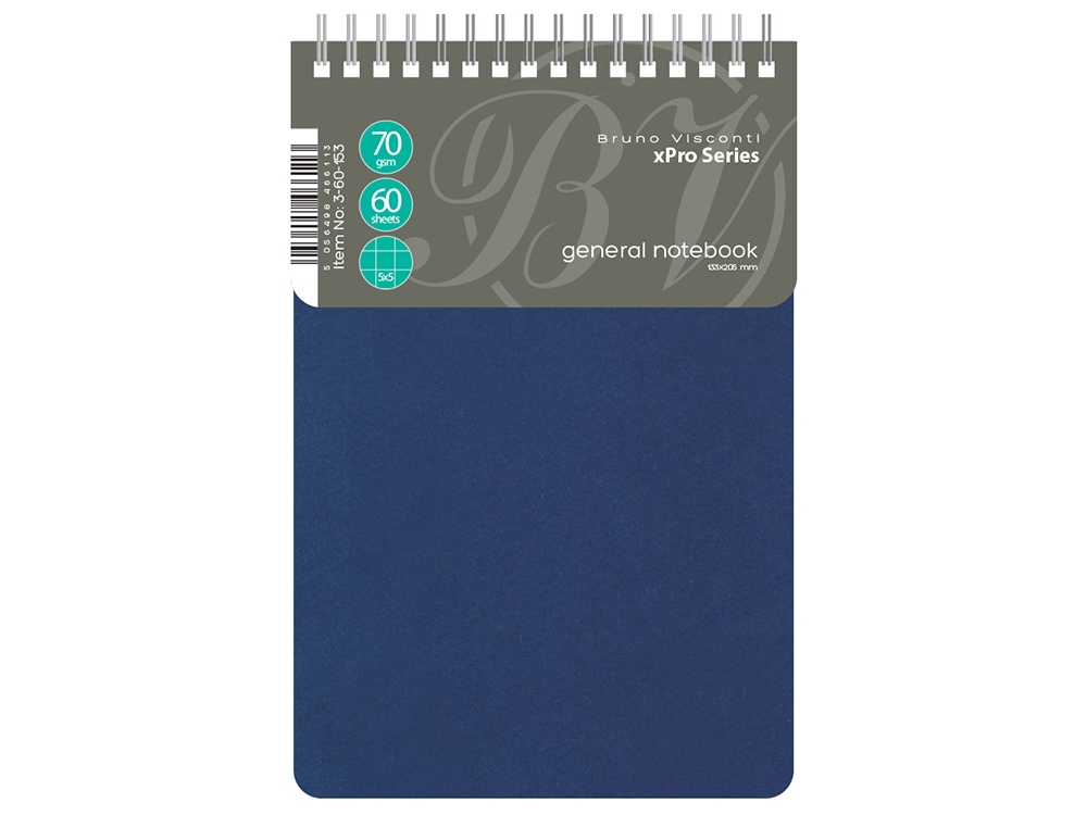 Бизнес - блокнот А5 (135 х 198 мм.) xPro 60 л., синий-0