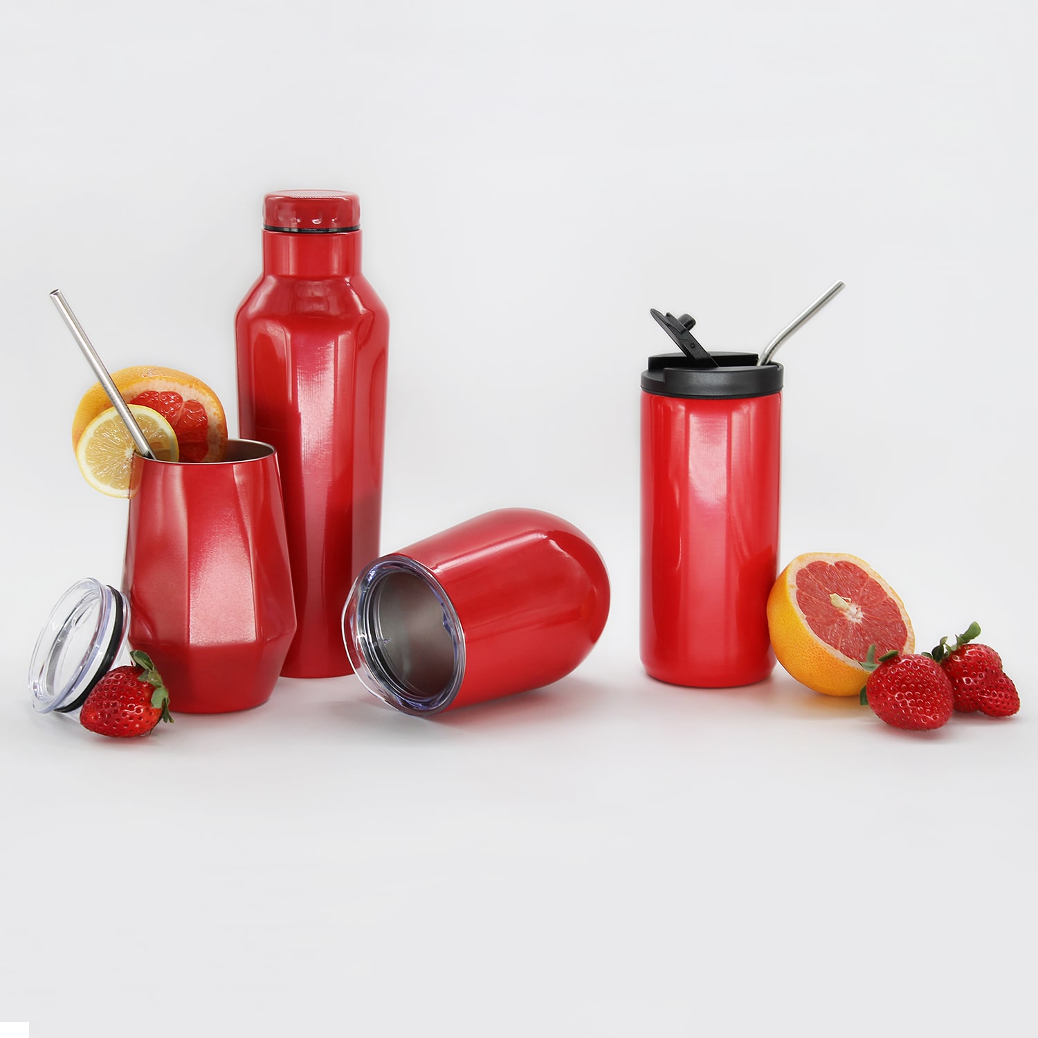 Термобутылка для напитков E-shape (красный)-7