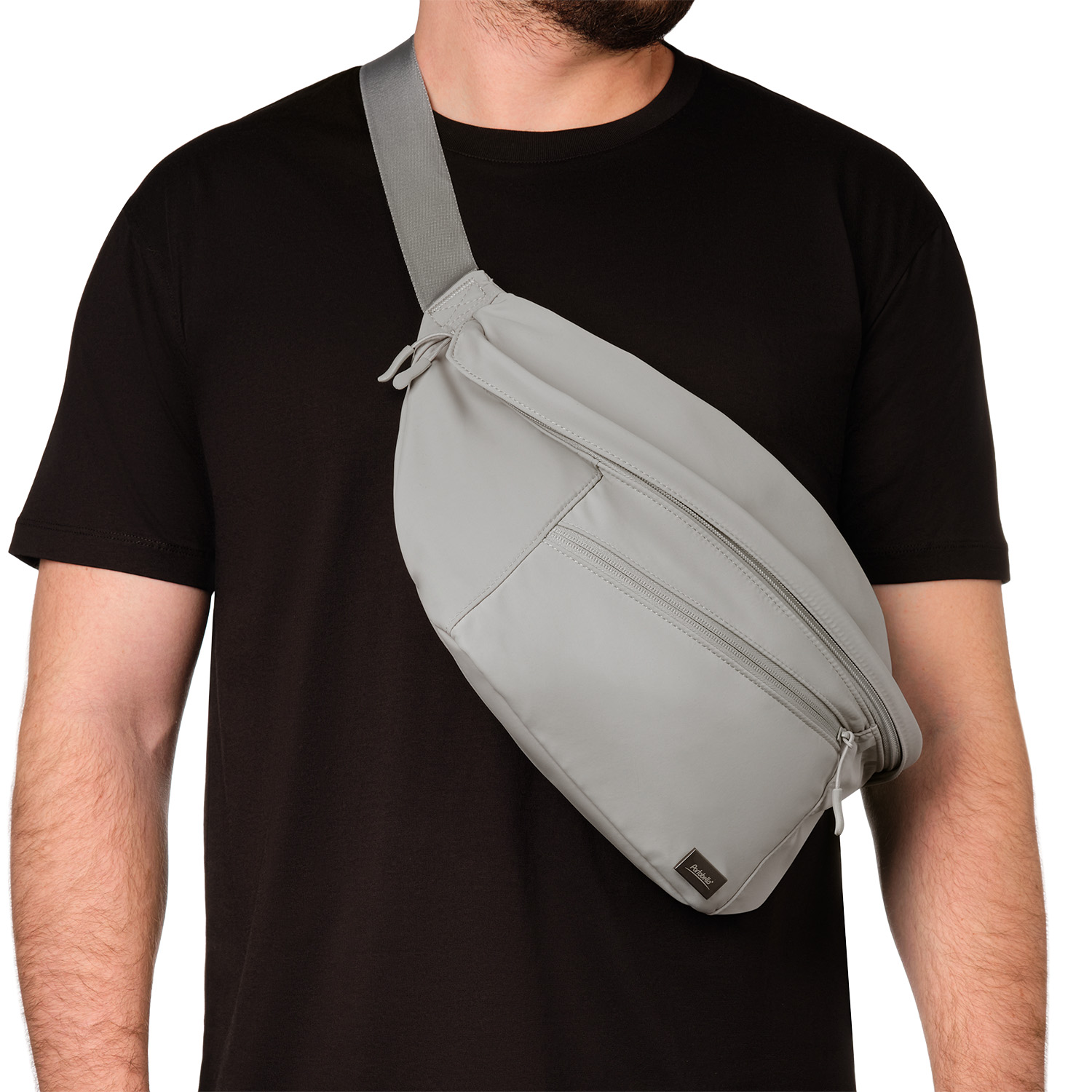 Сумка через плечо (cross body) Бостон (Boston), серая-4