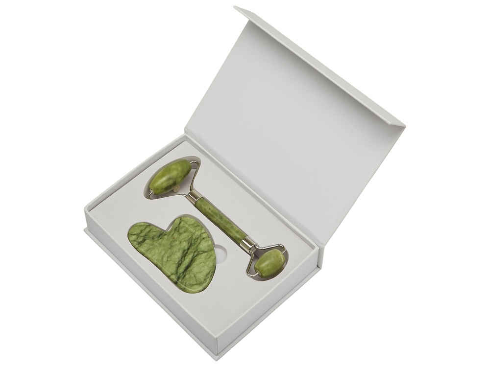 Сет роллер и гуаша Rituals из нефрита, зеленый-1