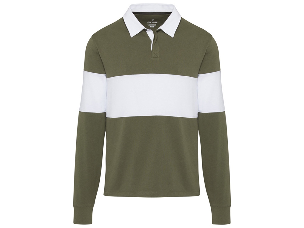 Clyde толстовка-поло унисекс для регби - Зеленый / Белый-1