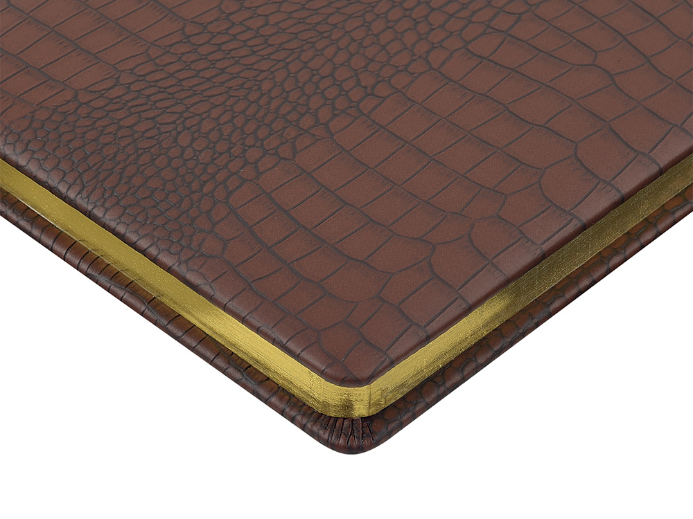 Ежедневник недатированный А5 Amazonia, коричневый с золотым обрезом-2