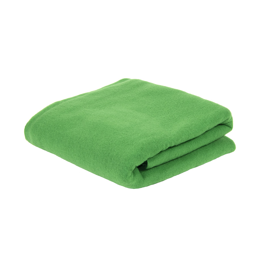 Плед PLAIN, 100х140 см,  флис 150 гр/м2,  100% полиэстер, зеленый-0
