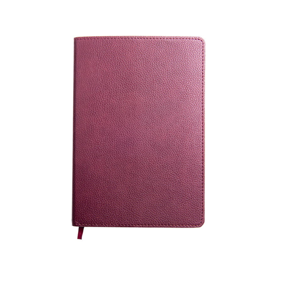 Ежедневник недатированный портфолио Mark, А5, бордовый, кремовый блок, золотой срез, бордовый-1
