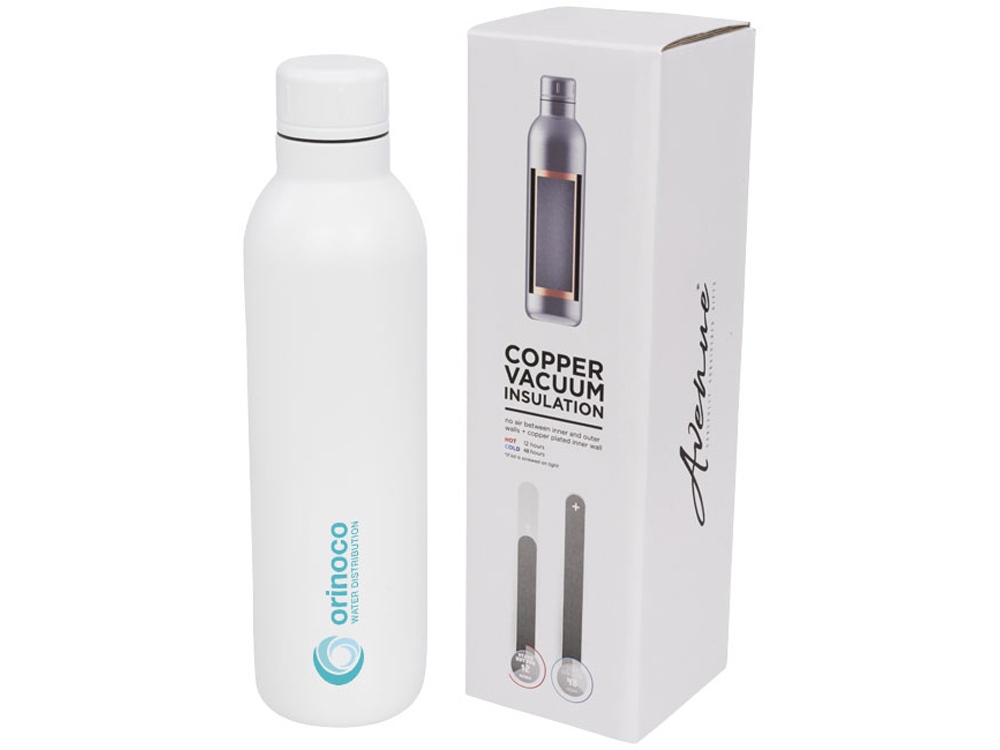 Спортивная бутылка Thor с вакуумной изоляцией объемом 510 мл, белый-4