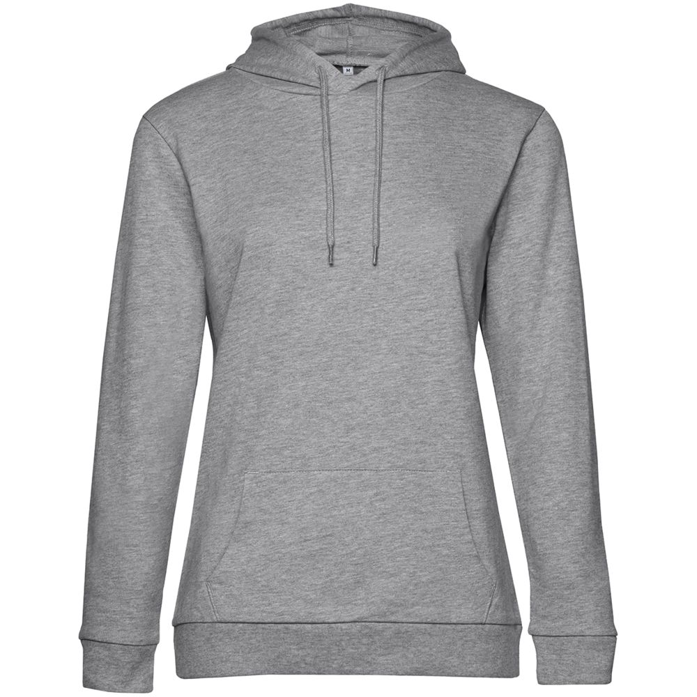 Толстовка с капюшоном женская Hoodie, серый меланж-0