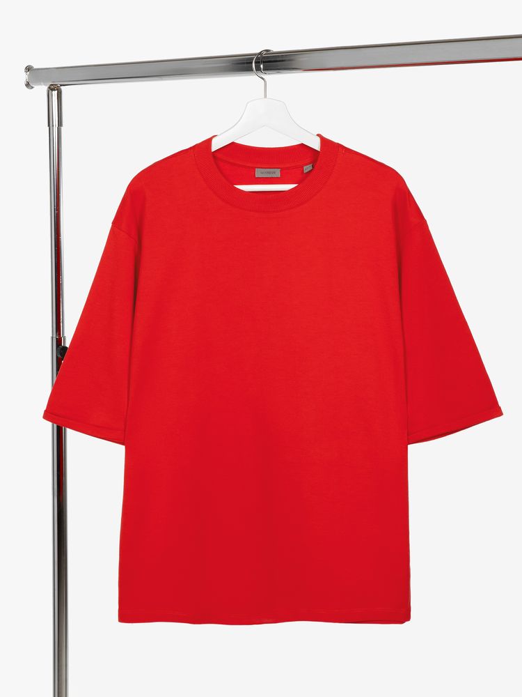 Футболка оверсайз унисекс Kosmos 2.0, красная (алая)-1