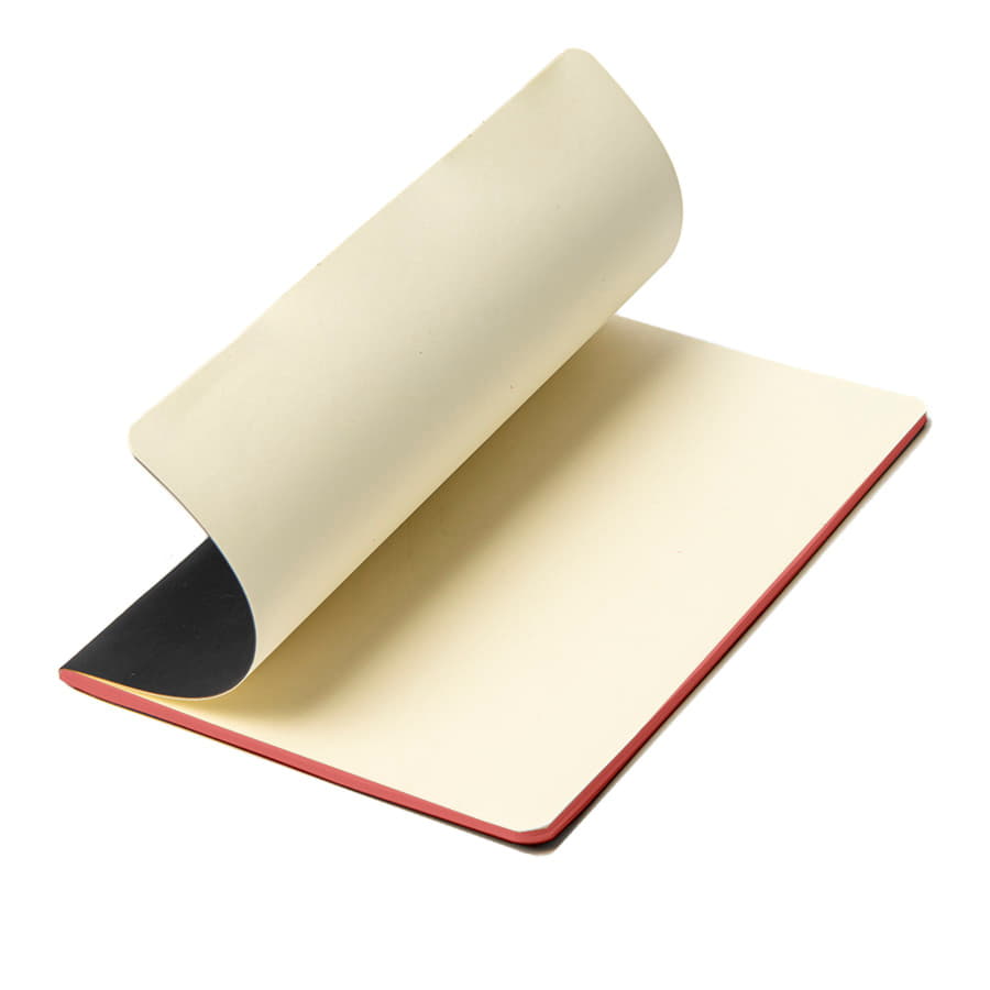 Тетрадь SLIMMY, 140 х 210 мм,  черный с красным, бежевый блок, в клетку, черный, красный-7