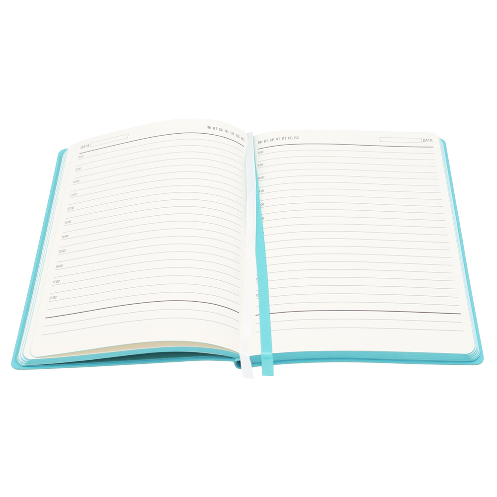 Ежедневник A5 недатированный Gabby в мягком переплёте, Бирюзовый-3