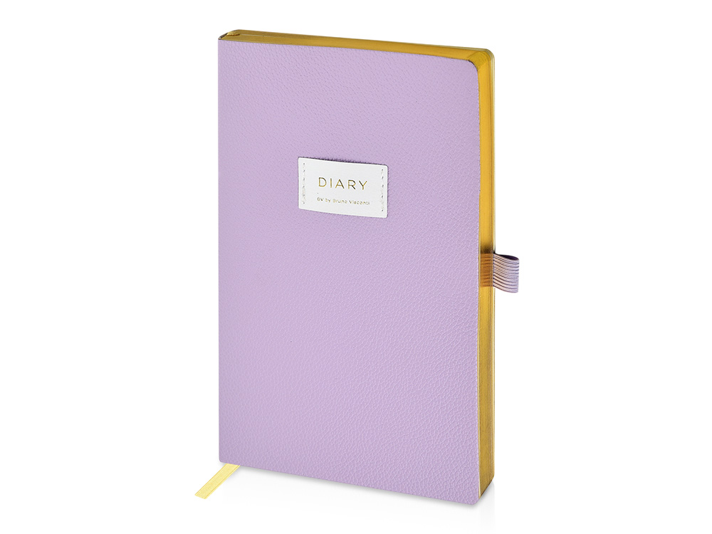 Ежедневник недатированный А5 Zefir с нашивкой, сиреневый-0