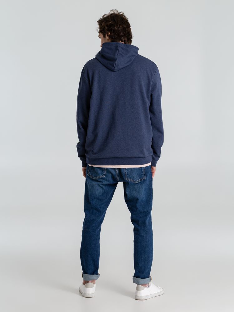 Толстовка с капюшоном унисекс Hoodie, синий меланж-8